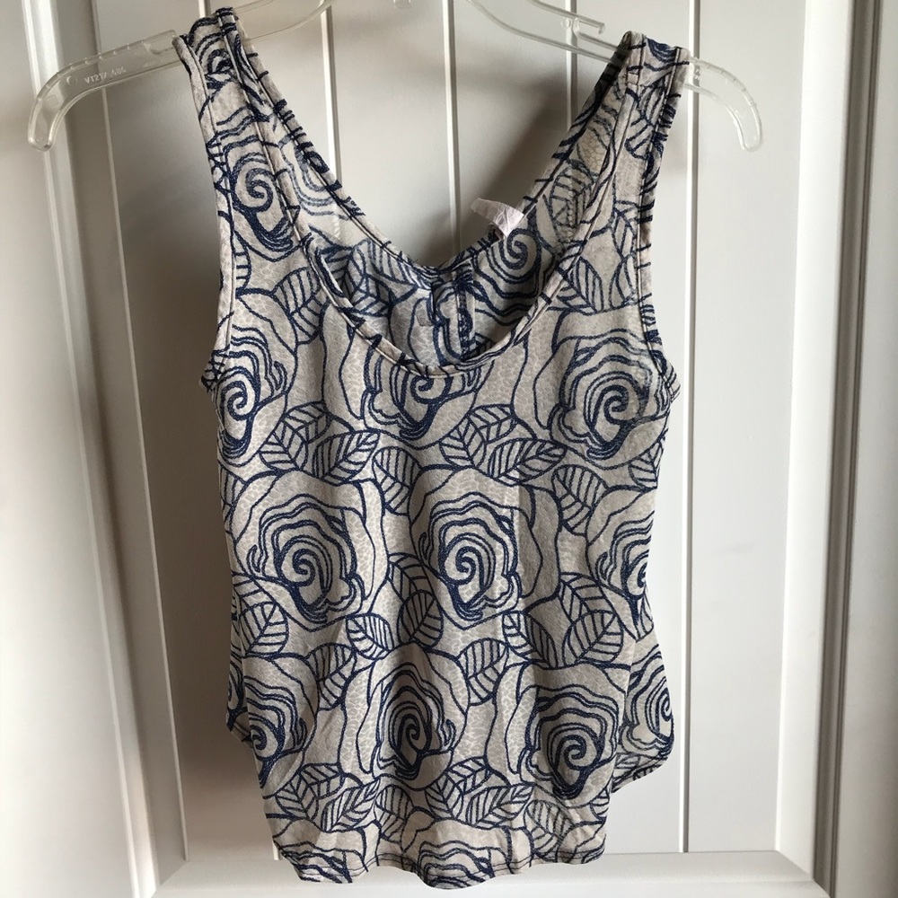 Line Up Rose Bow Tank Top Blouse
